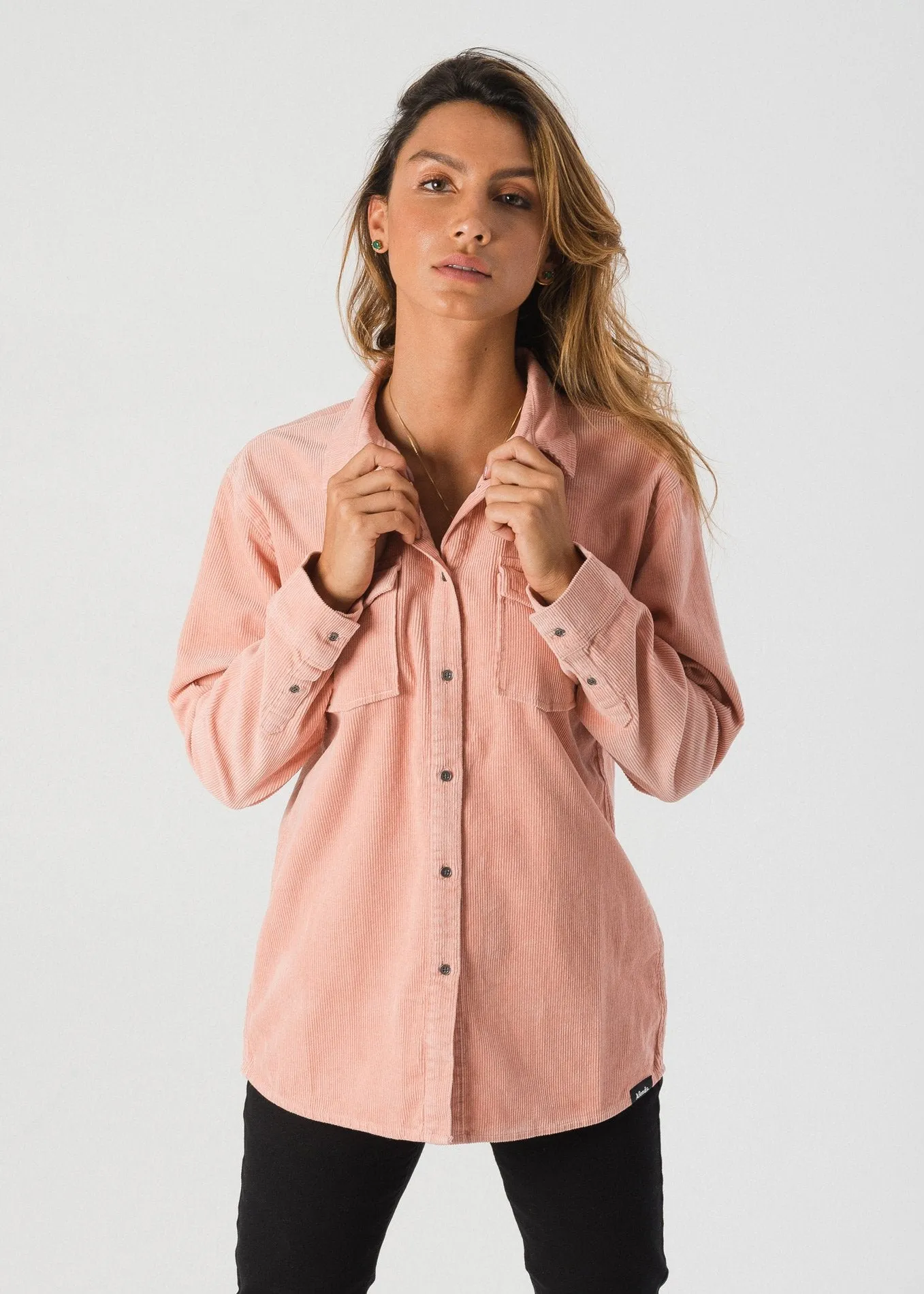 Afends Womens Donovan - Long Sleeve Cord Shirt