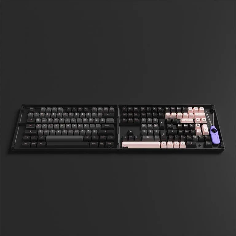 AKKO BLACK & PINK FULL KEYCAPS SET ASA 158 KEYS