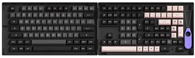 AKKO BLACK & PINK FULL KEYCAPS SET ASA 158 KEYS