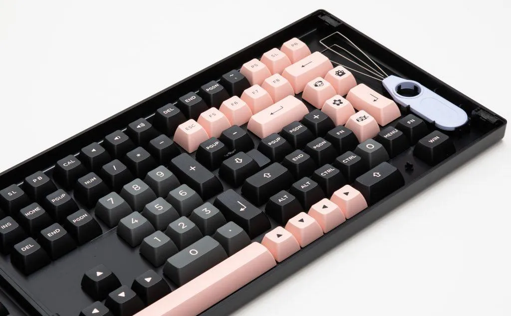 AKKO BLACK & PINK FULL KEYCAPS SET ASA 158 KEYS