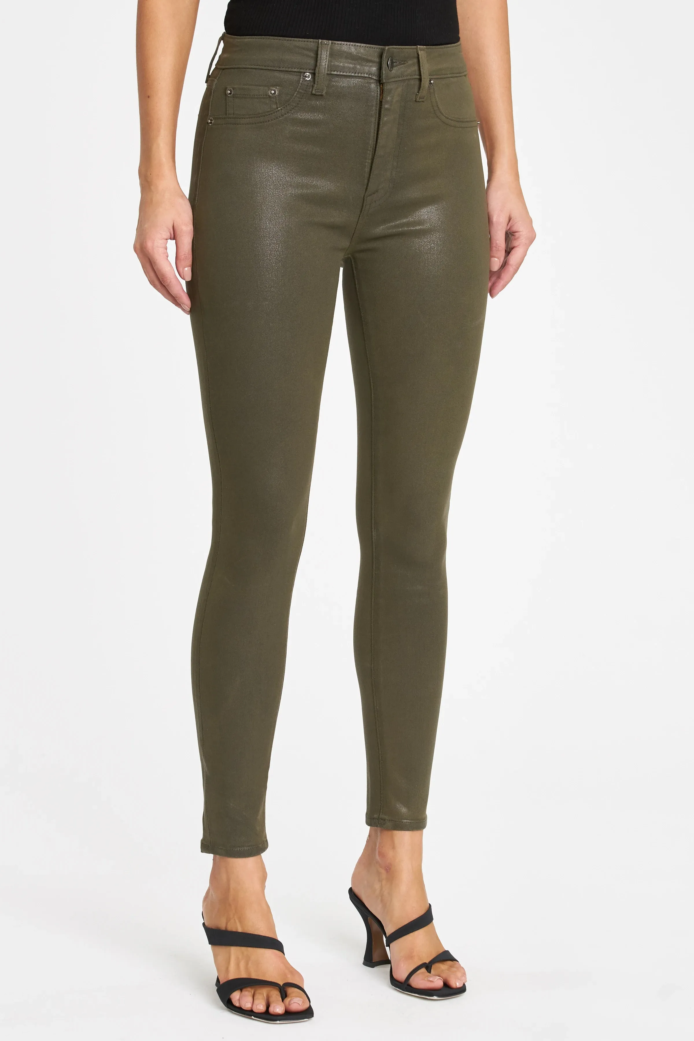 Aline Coated Juniper High Rise Skinny