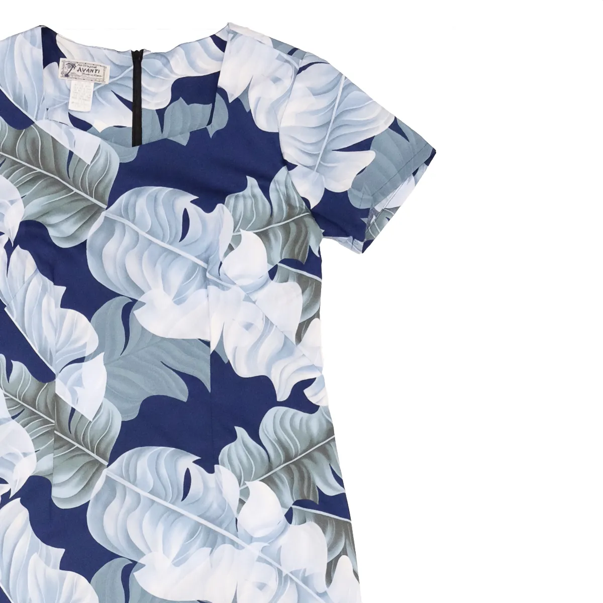 Banana Leaf (A-Line Dress) - Navy