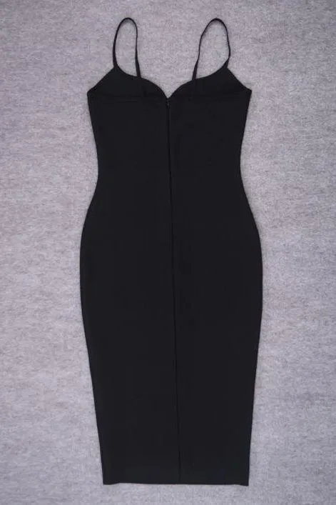 Blanche Bandage Midi Dress - Classic Black