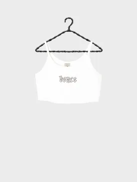 Bones Club Rib Crop - Vintage White