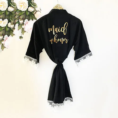 Bridal Party Cotton Lace Robes