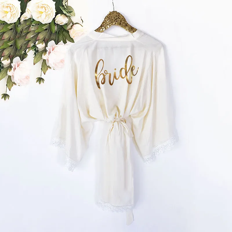 Bridal Party Cotton Lace Robes