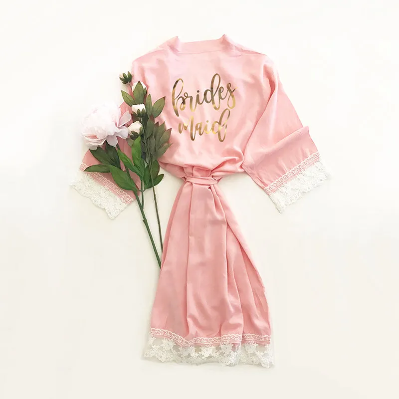 Bridal Party Cotton Lace Robes