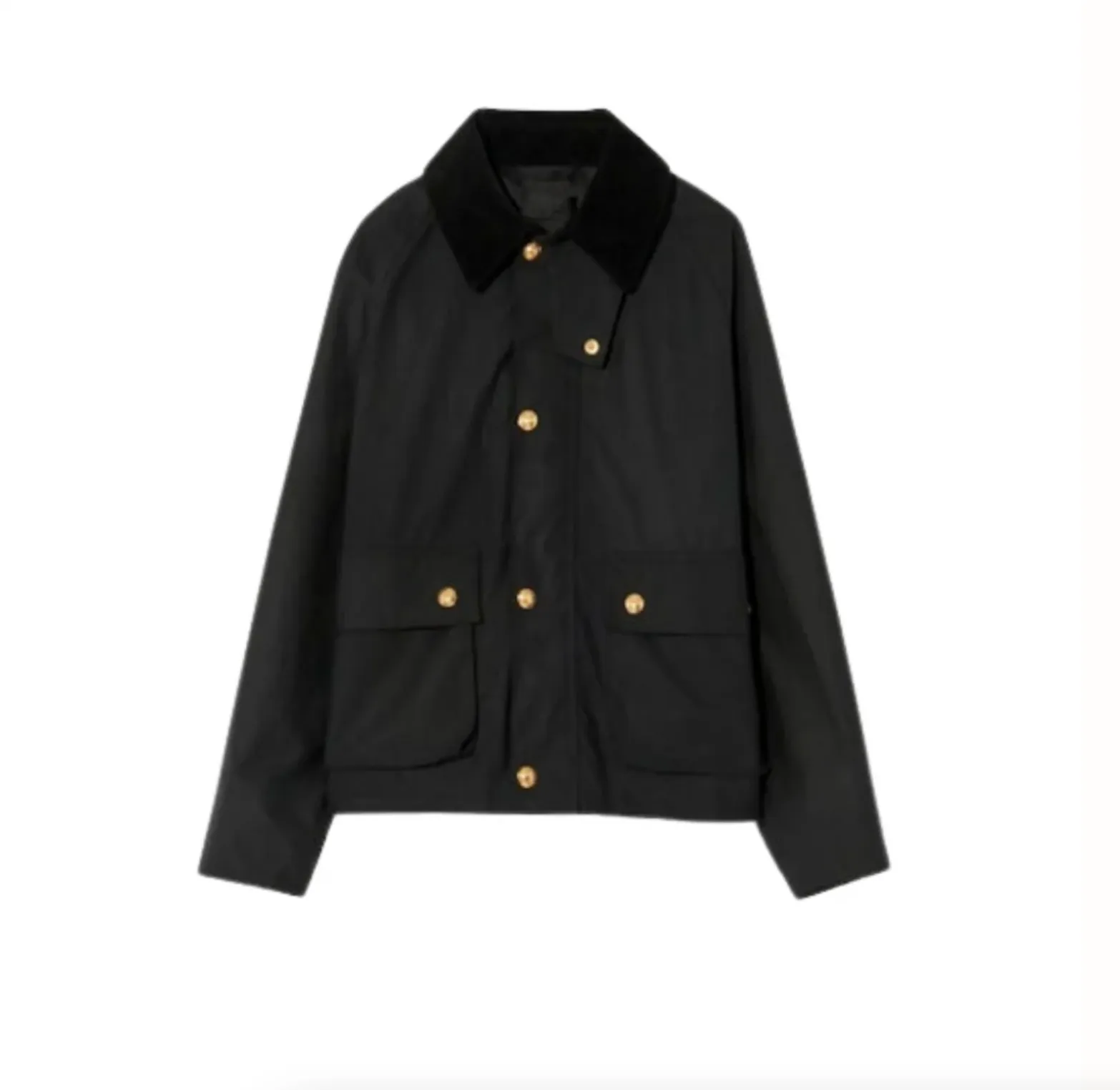 BRINLEY WAXED SHORT PARKA - BLACK