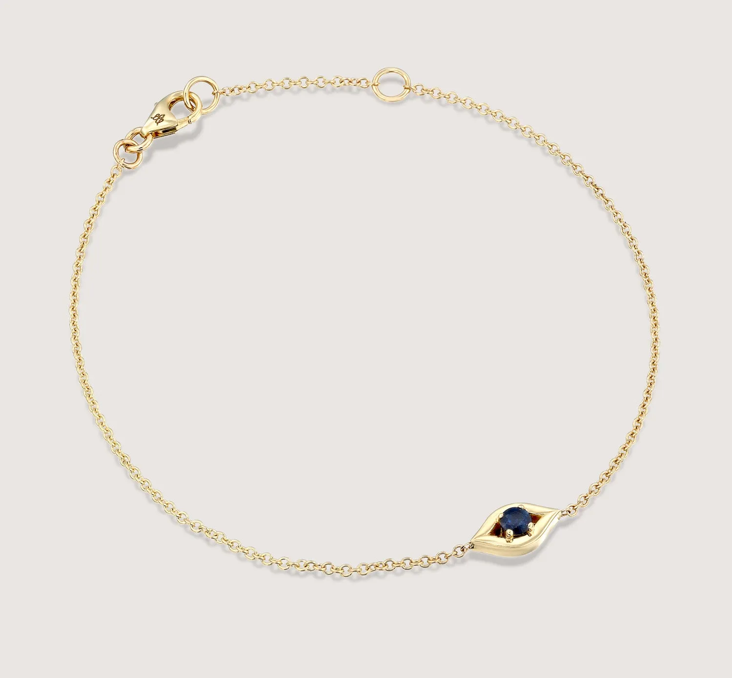 Evil Eye Gold Bracelet Sapphire