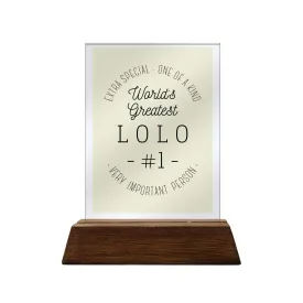 Extra Special One Of A Kind Lolo Glass Plaque