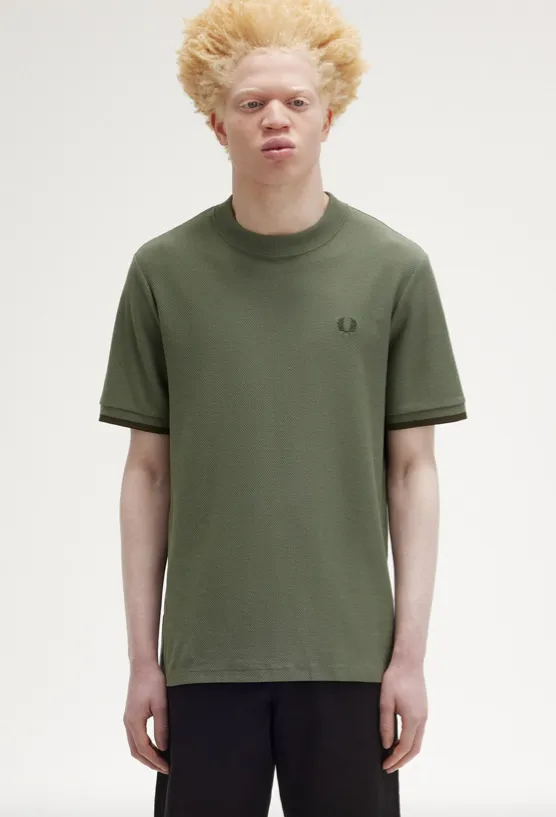 Fred Perry Tipped Cuff Pique Shirt/Laurel Wreath Green - New AW24