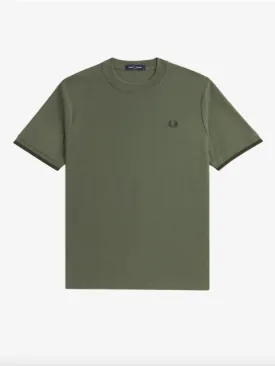 Fred Perry Tipped Cuff Pique Shirt/Laurel Wreath Green - New AW24