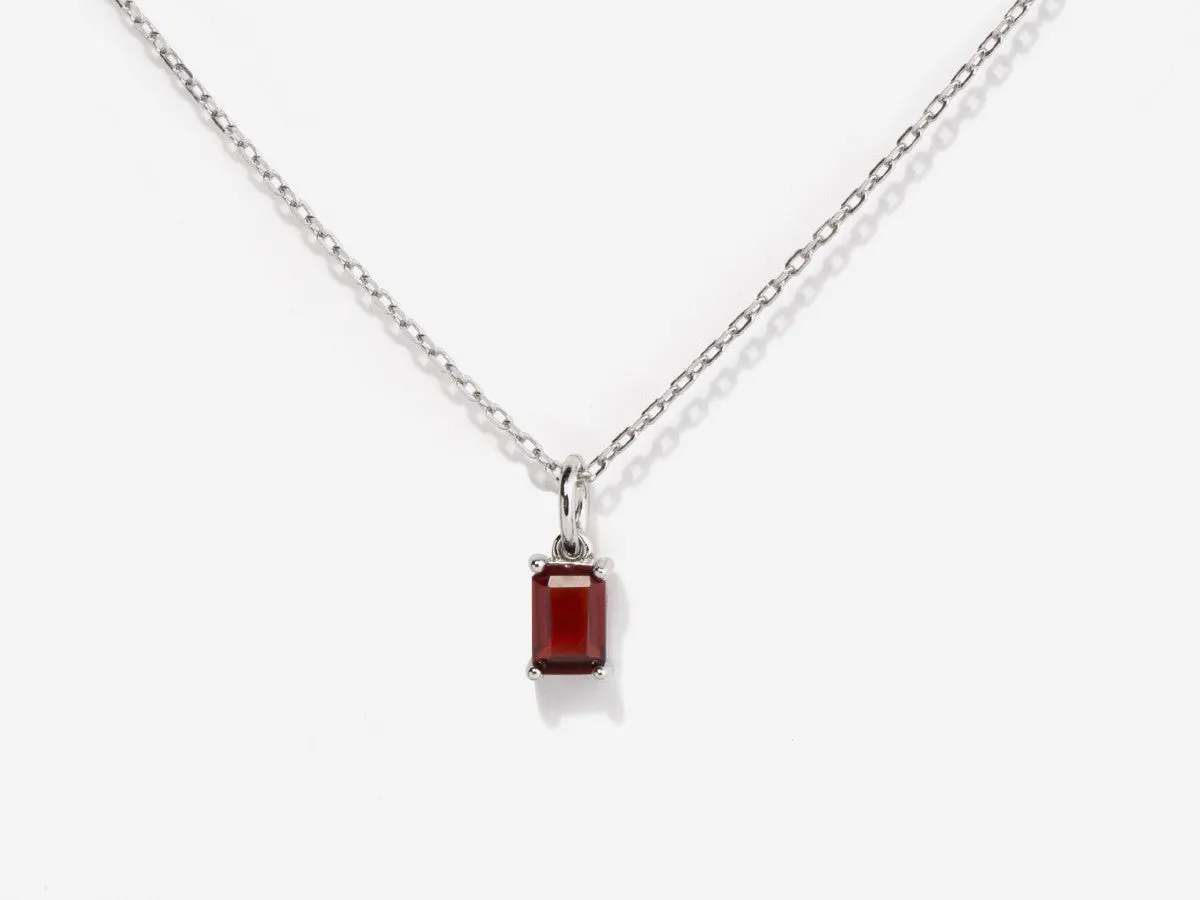 Garnet Silver Charm