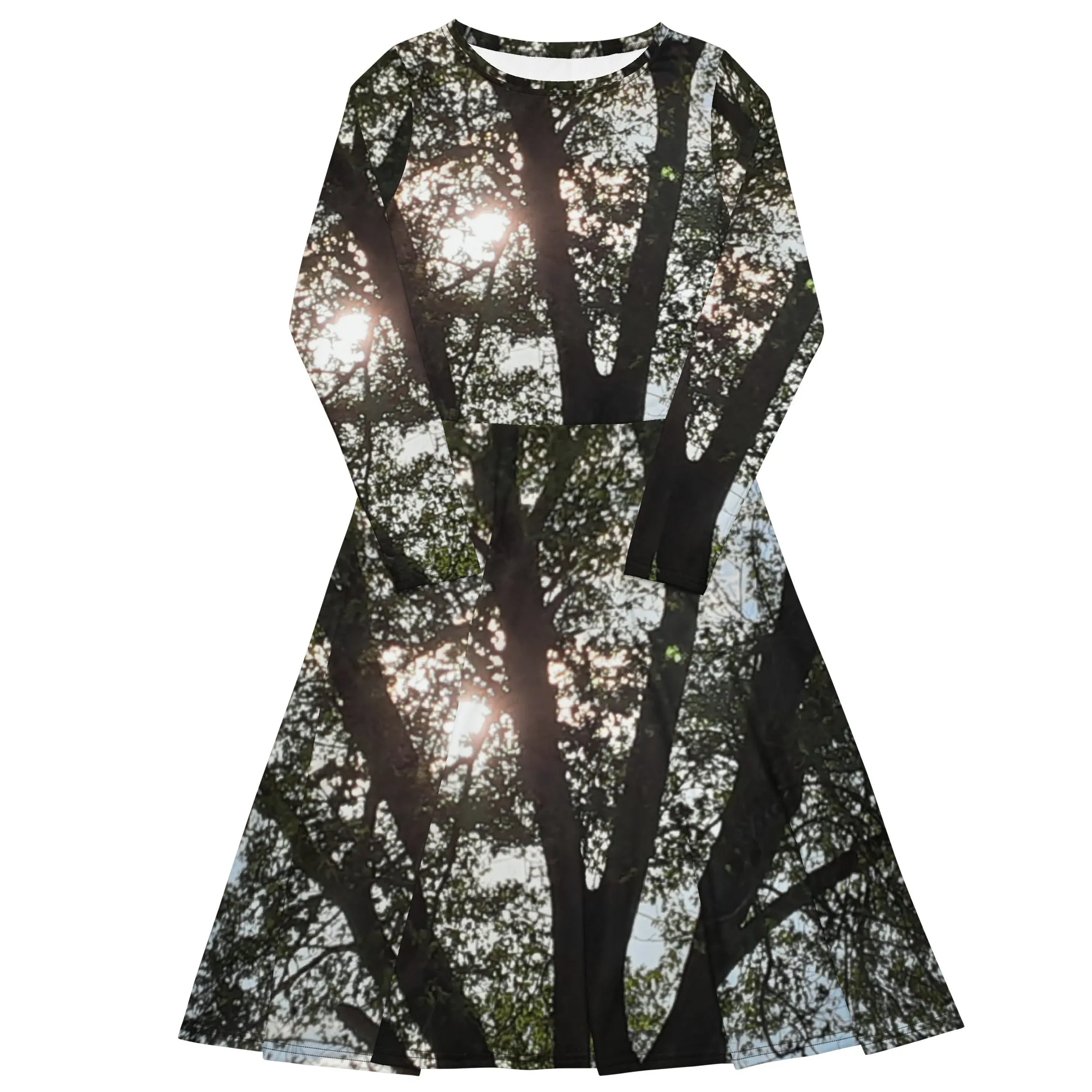 GG - Women's long sleeve midi dress - Trees & Sun