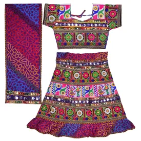 Girls A-line Cotton Lehenga Choli