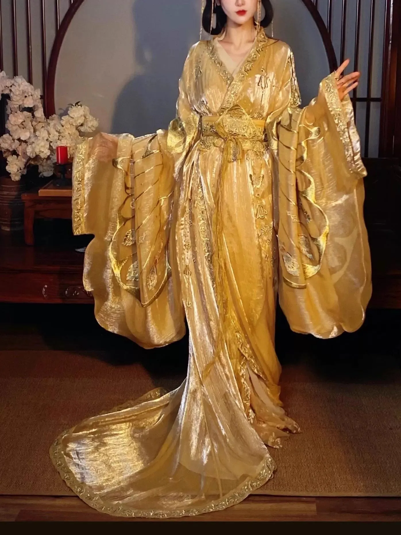 Han Dynasty Hanfu, Straight Hem Robe, Warring States, Chonghua 重华