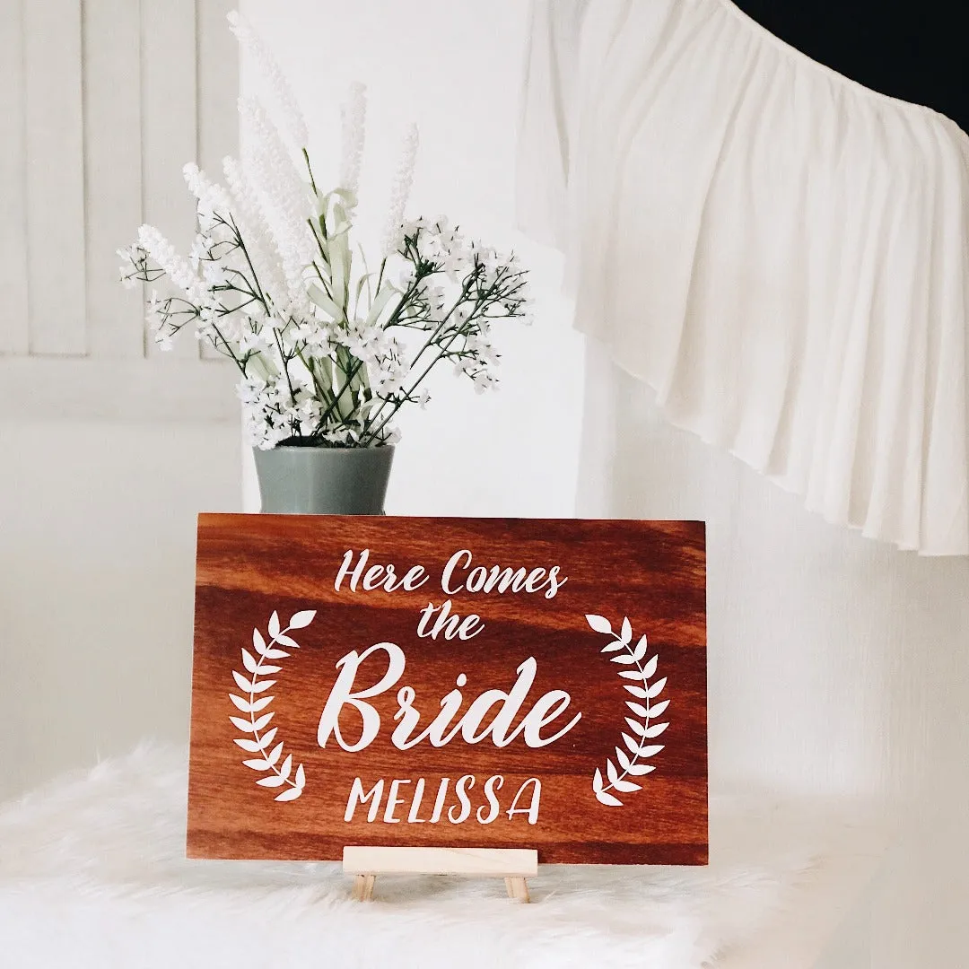 Here Comes the Bride Personalized Decoposter