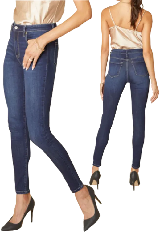 Kancan High Rise Dark Skinny Jeans