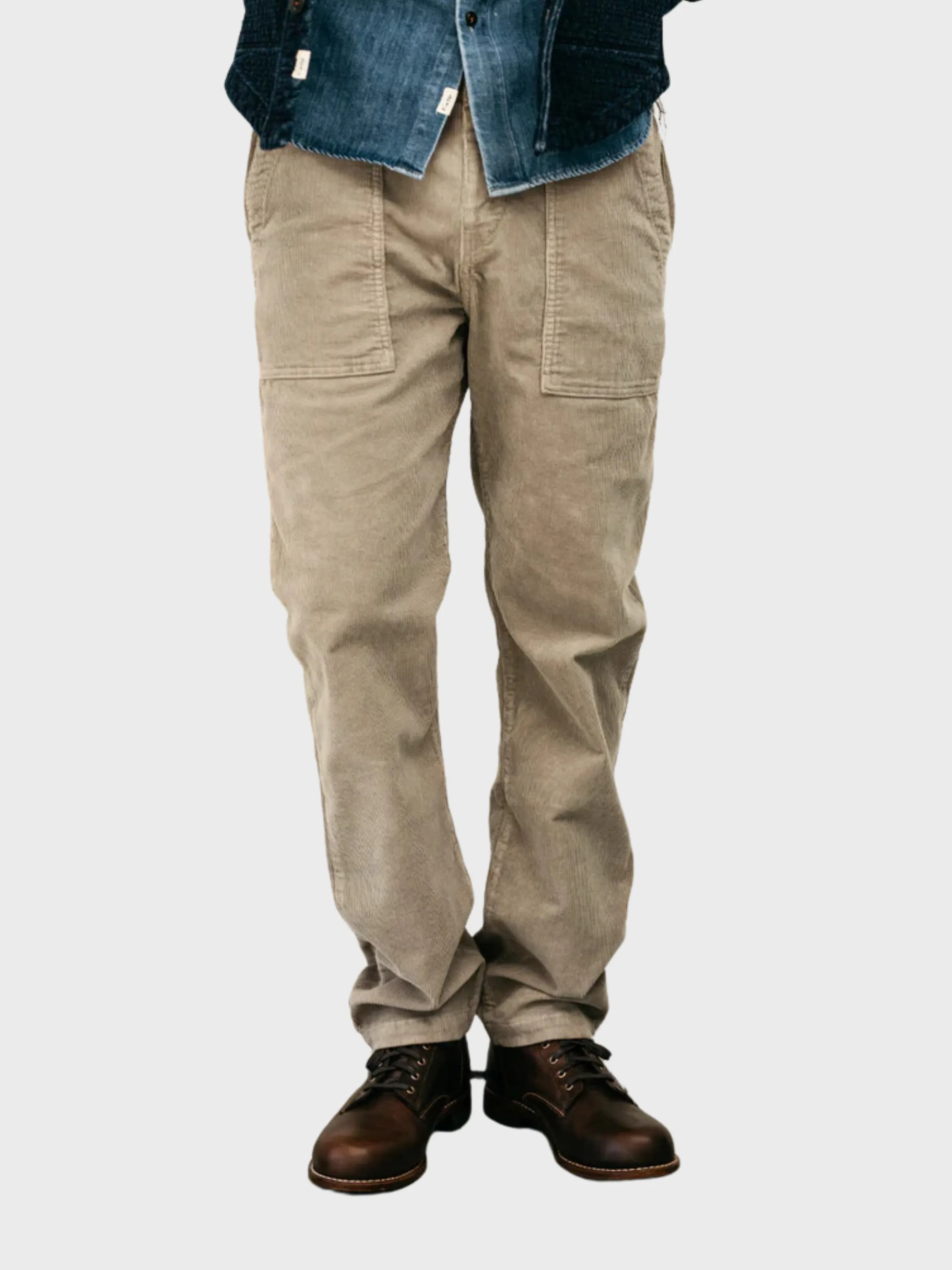 Kato Pants The Fatigue 16W Corduroy Light Gray