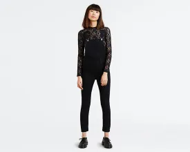 Levis Women's Skinny Overalls - Soft Black