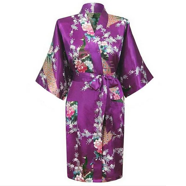 Rayon Bath/home/Nightwear Floral Robe