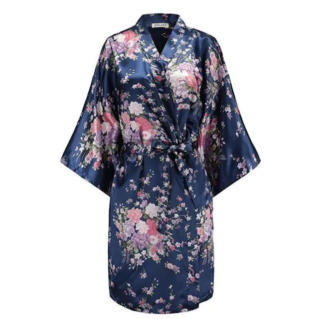 Rayon Bath/home/Nightwear Floral Robe