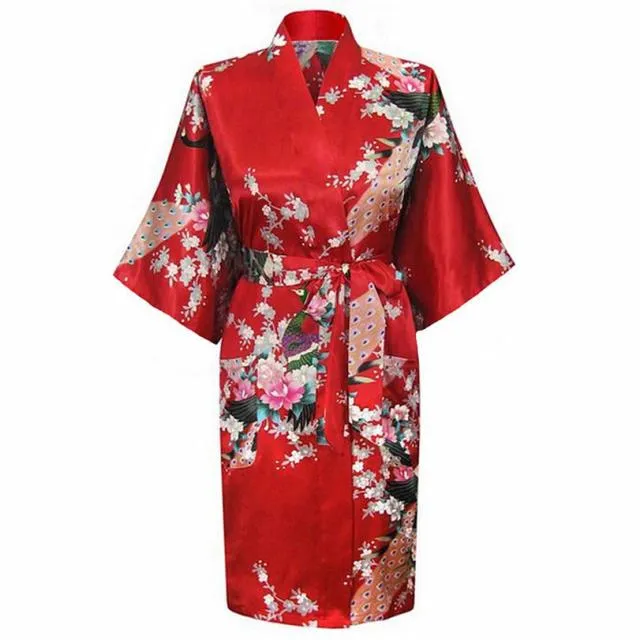 Rayon Bath/home/Nightwear Floral Robe