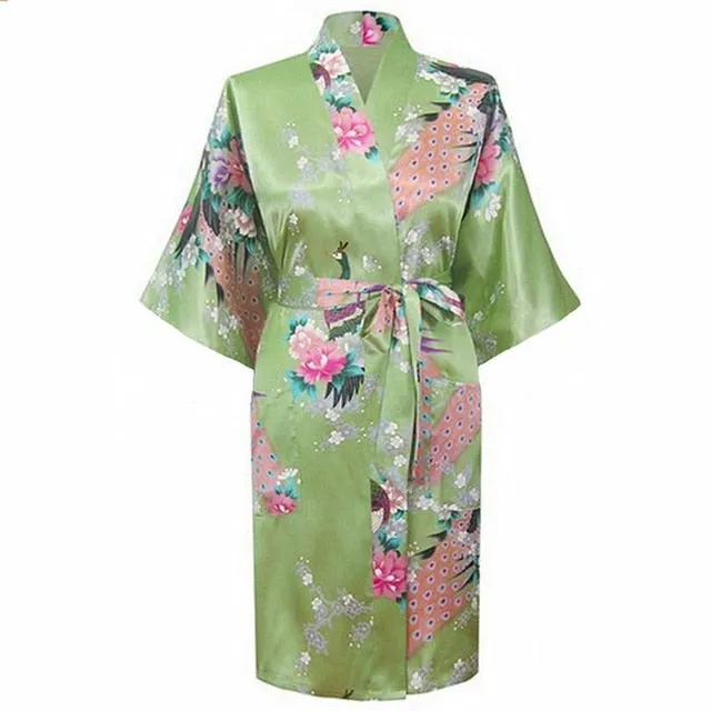 Rayon Bath/home/Nightwear Floral Robe