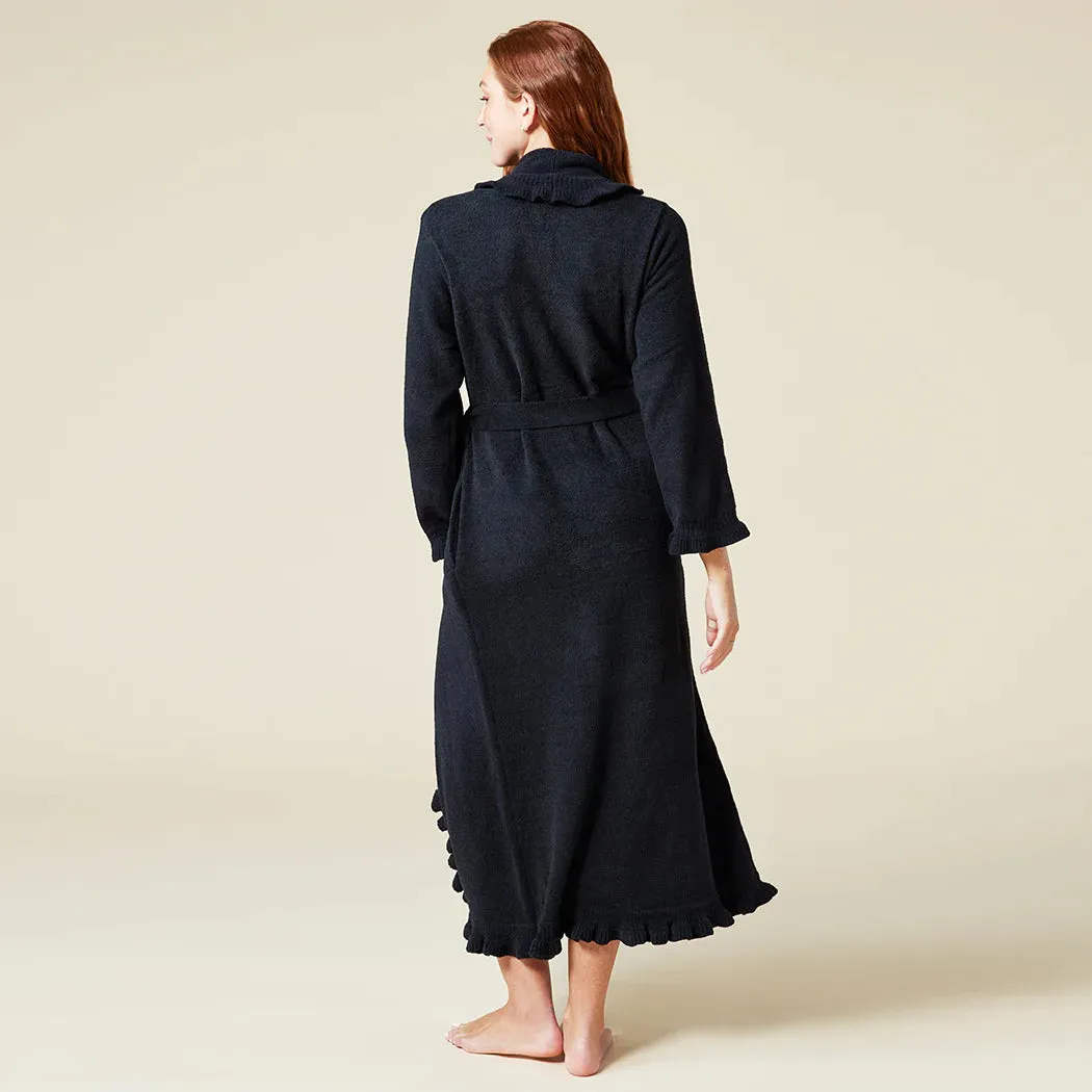 Ruffle Chenille Ankle-Length Robe