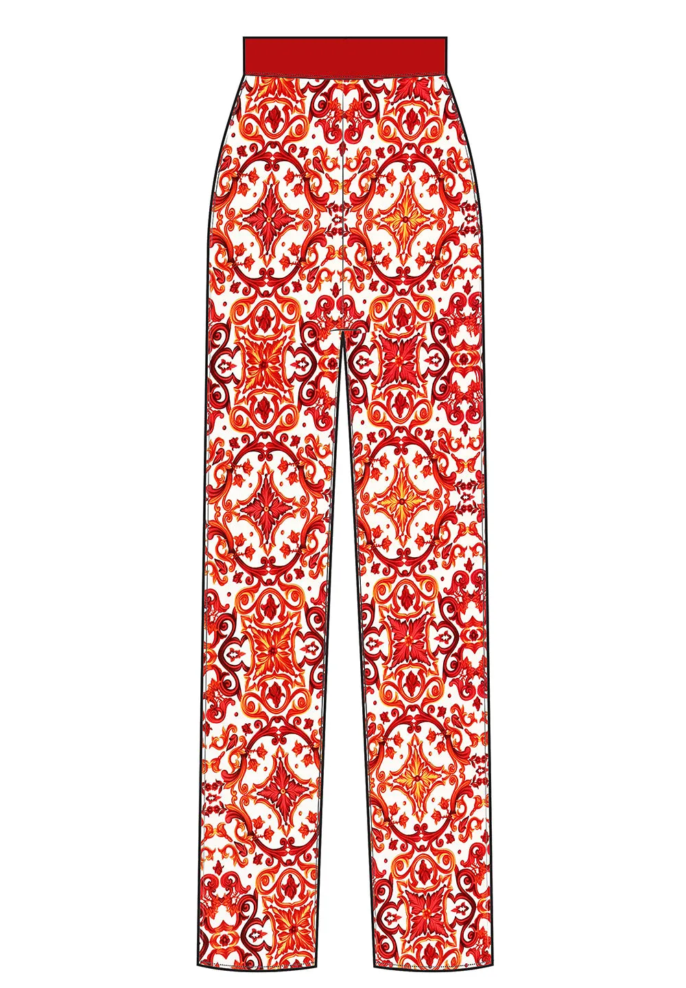 Siciliana – Rosa Pants (Red)