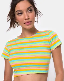 Tindy Crop Top in Sweet Stripe