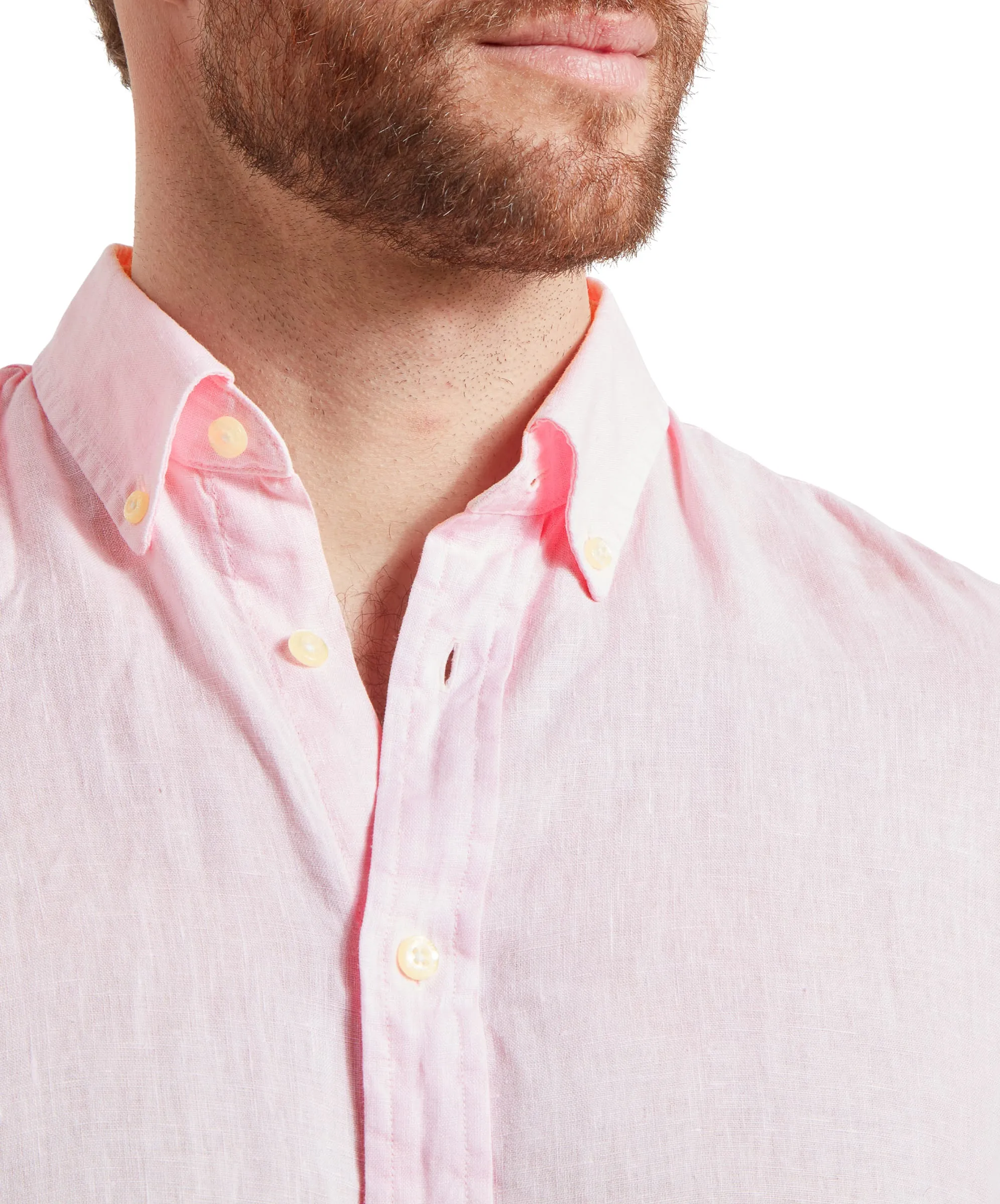 Walsingham Linen Shirt - Pale Pink