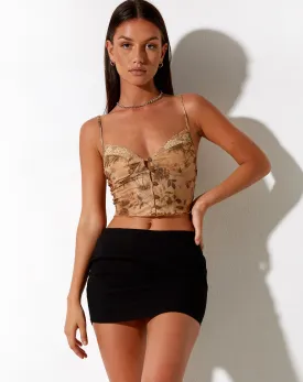 Yena Crop Top in Botanical Animal